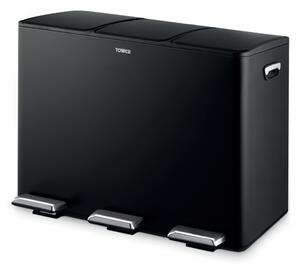 Tower 45 Litre Recycling Pedal Bin Black