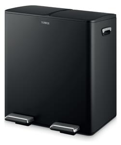 Tower 40 Litre Recycling Pedal Bin Black