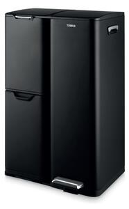 Tower 60 Litre Recycling Pedal Bin Black