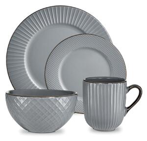Tower Empire 16 Piece Dinnerware Set Grey