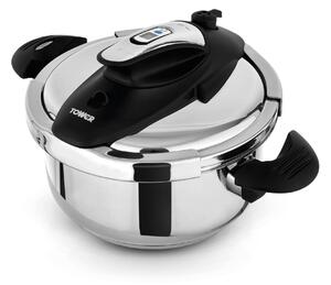 Tower One-Touch Ultima 4 Litre Pressure Cooker Stainless Steel