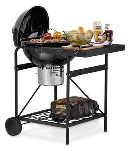 Tower Kettle Grill with Side Table Black