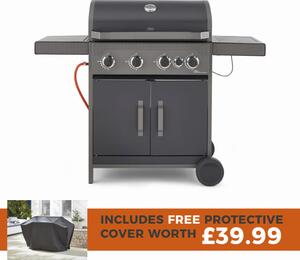 Tower Stealth 4000 Four Burner BBQ with cover None