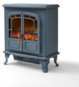 2KW Wingham Electric Double Door Fire Stove Grey