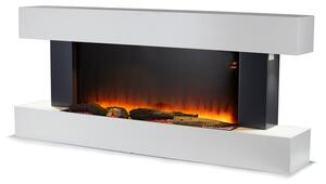 Hingham Wall Mounted Fireplace Suite White