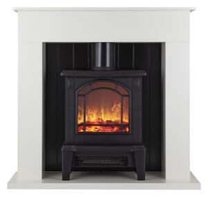 Ealing 1.8KW Compact Stove Fire Suite White