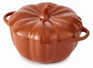 Medium Pumpkin Casserole Dish Orange