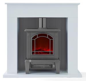 Ealing 1.8KW Compact Stove Fire Suite Grey