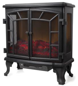 Rochester 2KW Electric Double Door Fire Stove Black
