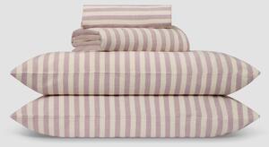 Elderberry Pembroke Stripe Linen Blend Sheet Set | Single | Piglet in Bed