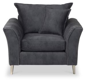 Madrid Armchair | Grey Blue Fabric Living Room Chair | Roseland