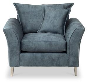 Madrid Armchair | Grey Blue Fabric Living Room Chair | Roseland