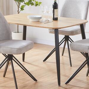 Arta Wooden Rectangular Dining Table - Oak
