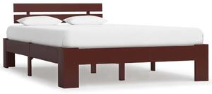 Absecon Wooden Small Double Bed In Dark Brown