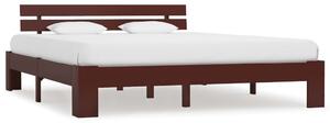 Absecon Wooden King Size Bed In Dark Brown