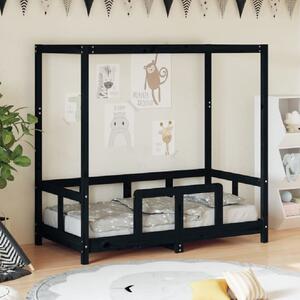 Burwell 70x140cm Wooden Children Bed In Black