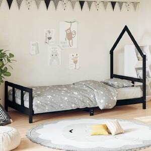 Moraira 90x190cm Wooden Children Bed In Black