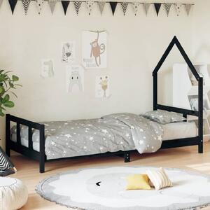 Moraira 90x200cm Wooden Children Bed In Black