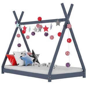 Natara Medium Wooden Children Bed In Grey