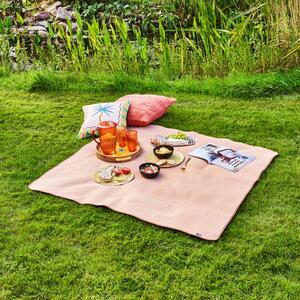 Woven Effect Orange Picnic Blanket