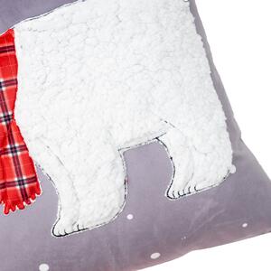 Fleece Polar Bear Cushion - 45x45cm