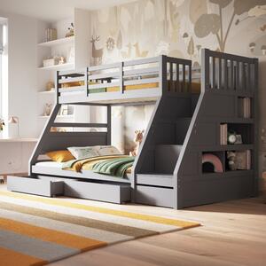 Lunar Triple Bunk Bed Grey