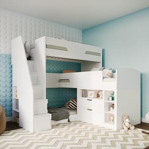 Oscar Triple Bunk Bed White