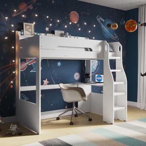 Cosmic High Sleeper Bed Frame White