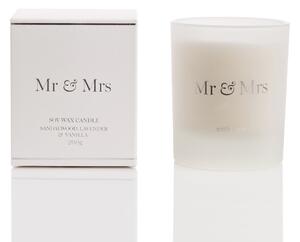 Amore Sandalwood Mr and Mrs Candle White