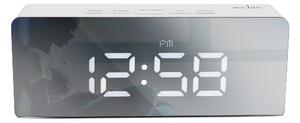 Acctim Medina Silent Digital Alarm Clock Titanium White