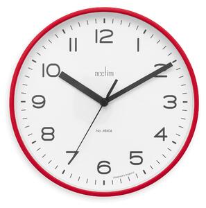 Acctim Runwell Small Wall Clock Red