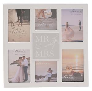 Amore Mr & Mrs Multi App Photo Frame White