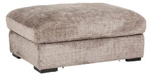 Hayward Fabric Ottoman With Black Legs In Mink