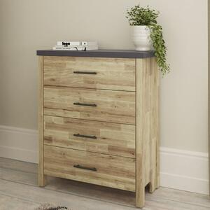 Calgary Wooden Chest Of 4 Drawers In Oak