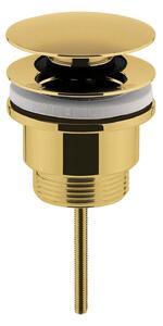 Push Button Universal Basin Waste Slotted and Unslotted Brass