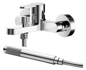 Arvan Wall Mounted Bath Shower Mixer Tap with Kit Chrome