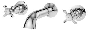 Selby 3 Tap Hole Wall Bath Filler Tap Chrome