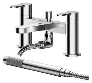 Arvan Deck Mounted Bath Shower Mixer Tap with Kit Chrome