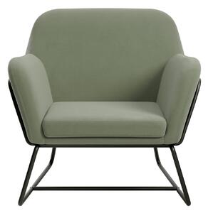 Charles Metal Leg Velvet Occasional Chair Sage (Green)