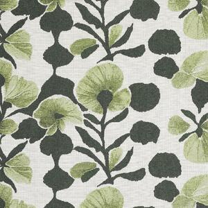 Linda Barker Evergreen Flower Woven Fabric Green