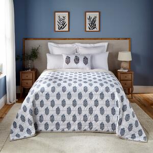 Dorma Eventide 100% Cotton Bedspread Blue