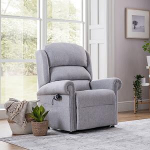 Dorchester Premier Waterfall Rise and Recline Chair Chenille Silver