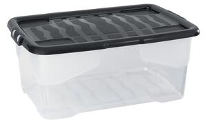 Set of 4 Strata 42L Curve Storage Box with Lids Clear