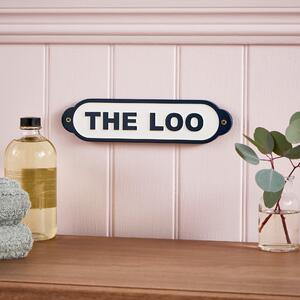 Heart and Soul THE LOO Plaque White/Navy Blue
