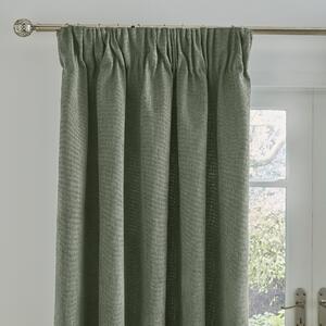 Wynter Thermal Pencil Pleat Curtains Green