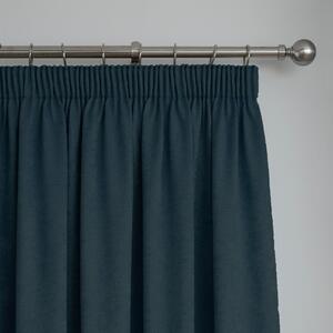 Fusion Galaxy Dim Out Pencil Pleat Curtains Navy