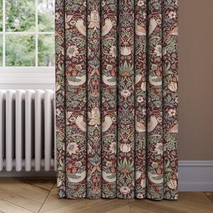 William Morris At Home Strawberry Thief Made to Measure Curtains Burgundy