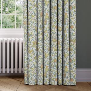 Bird & Pomegranate Made to Measure Curtains Light Green/Blue
