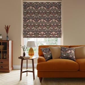 William Morris At Home Strawberry Thief Made To Measure Roman Blind Burgundy