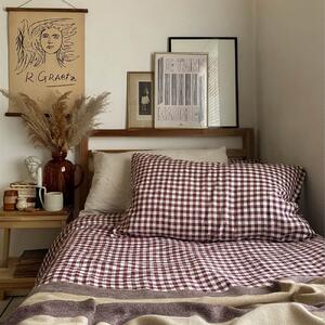 Piglet Berry Gingham 100% Linen Pillowcases (Pair) Size Square